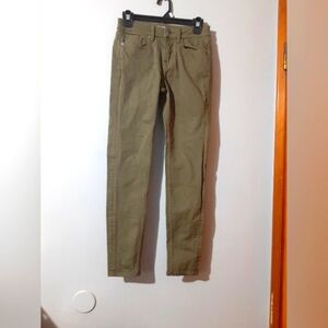 Vigoss Marley Skinny Khaki Trousers Jeans Olive Green Women's Size 24